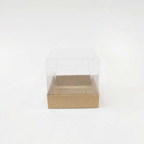 10x10x10 cm Altı Kraft Karton Üstü Asetat  Kutu
