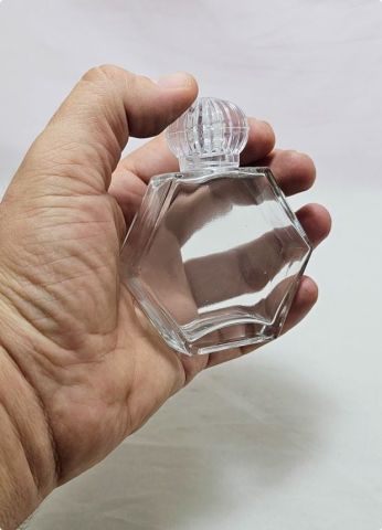 50 cc Beşgen Cam Şişe (tane ile)