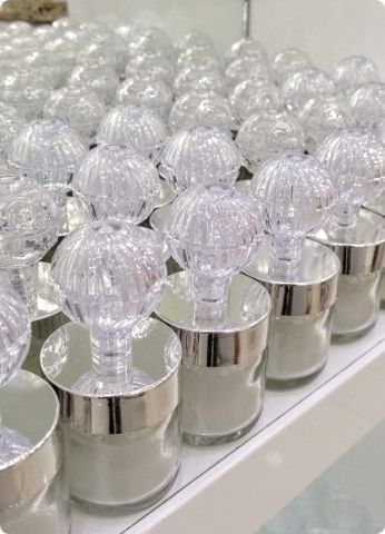 20 li Mumlu Pvc Kristal Tepelikli Cam Kavanoz