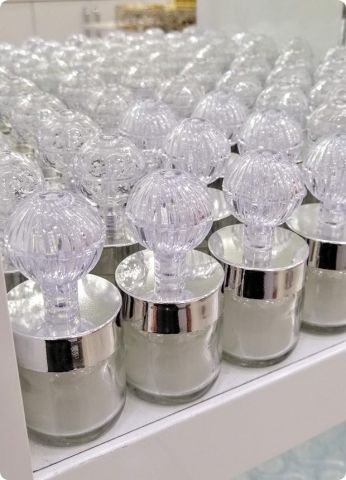 20 li Mumlu Pvc Kristal Tepelikli Cam Kavanoz