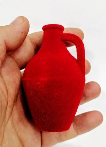 İçi Kınalı Minyatür Testi Süs (9x5,5 cm)