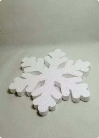 25 cm Strafor Tekli kar tanesi