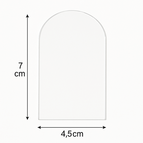 7×4.5cm 2mm şeffaf pleksi