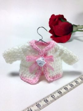 Askılı Örgü Hırka Bebek Şekeri Objesi