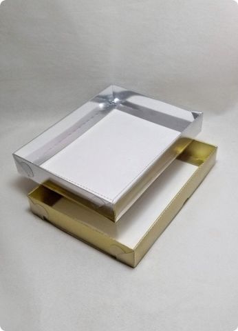 20x15x3 Cm Altı Karton, Üstü Asetat/Şeffaf Kapaklı Kutu 25 li