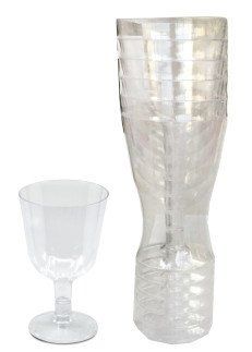 6 LI KADEH AKRİLİK KISA AYAKLI 150 ML ŞEFFAF