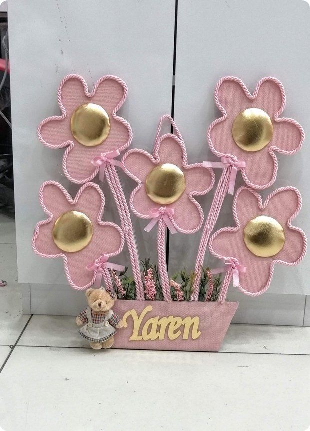 Işıklı papatya kapı süsü