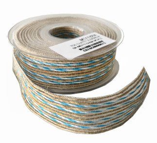 2,5 CM KURDELA JÜT KANAVİÇE FİTİLLİ 10 MT MAVİ