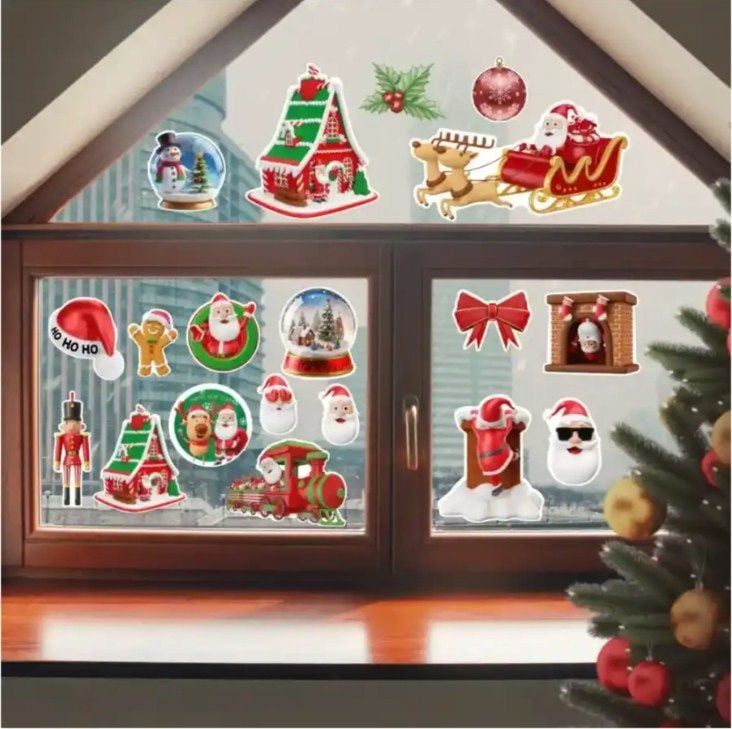 2 Li Yılbaşı Temalı Sticker Seti