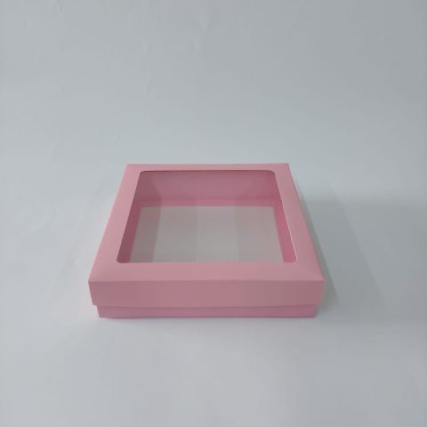 20x20x5 cm Asetat Pencereli Bebek Hediyelik Karton Kutu