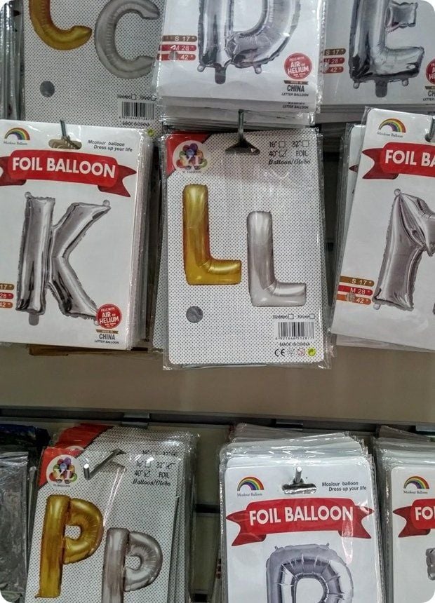 35 cm Harf Folyo Uçan Balon