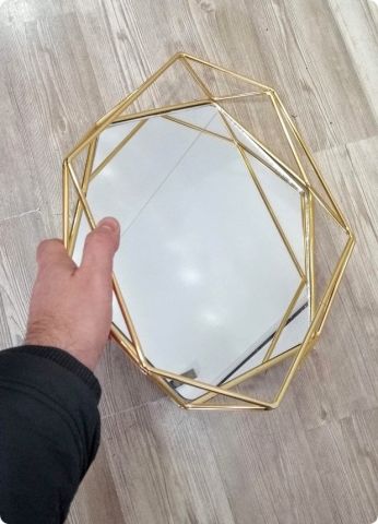 Prizma Aynalı Uzay Metal Tepsi