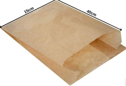 15x40 cm Kraft (Şamua) Dipsiz Kese Kağıdı