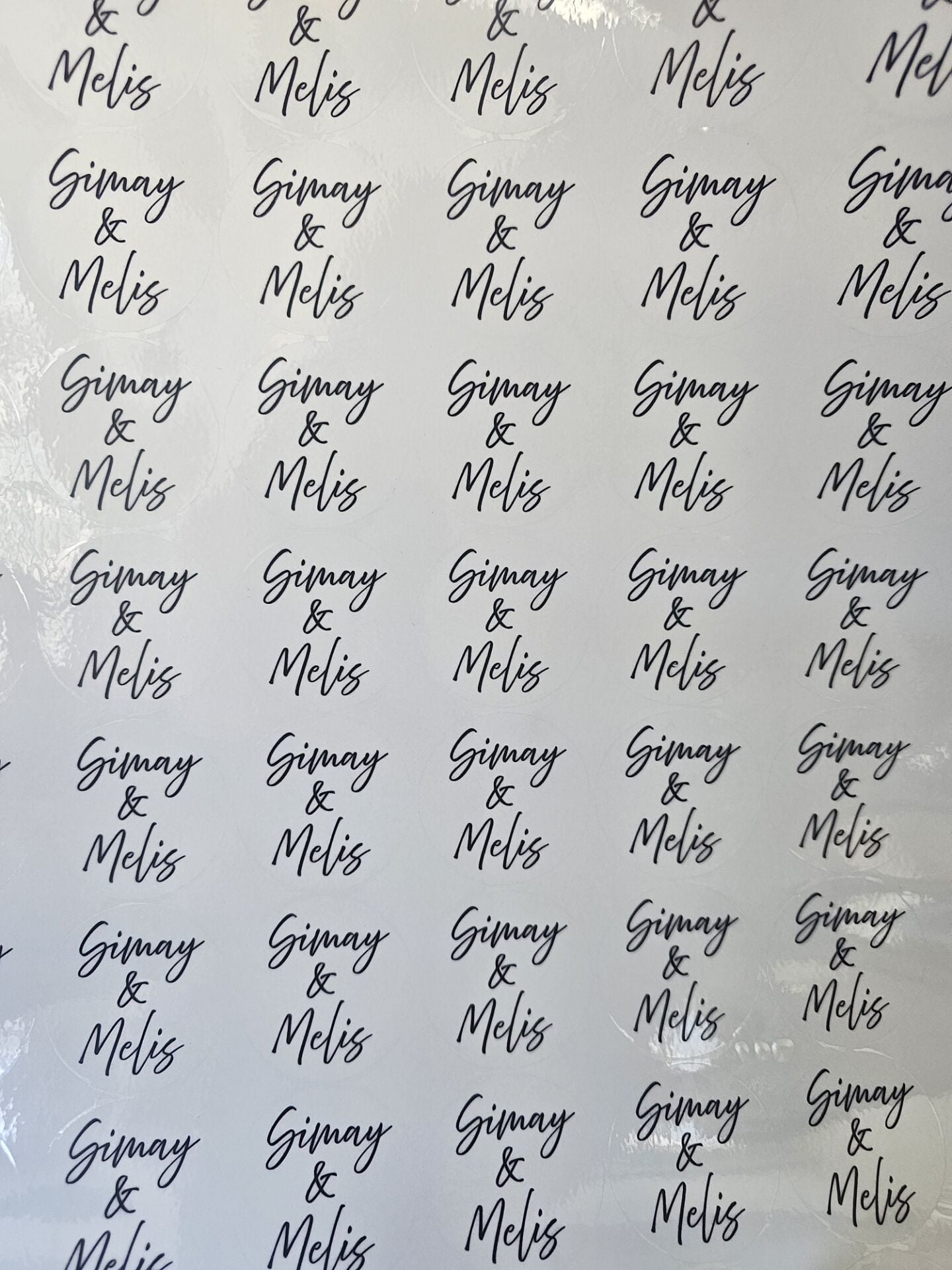 3 Cm Yuvarlak Şeffaf Sticker (sade) / Etiket 1 Sayfa (100 Adet)