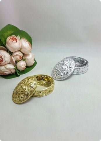 1 Paket Oval Plastik Şekerlik Kutu (Tesbihlik,Hediyelik)