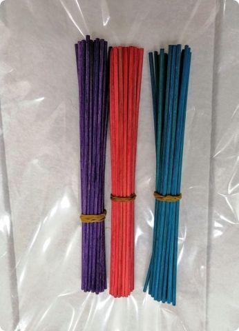 3 Adet Renkli Bambu Çubuğu (20cm)