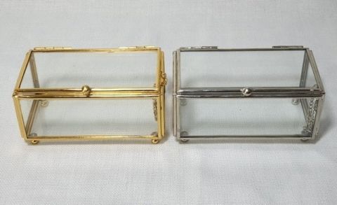 15*10*7cm Metal Kenarlı Kapaklı Küçük dikdörtgen kutu