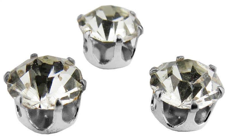 50 Lİ PIRLANTA MOD SÜSLEME TAŞI GÜMÜŞ 10MM