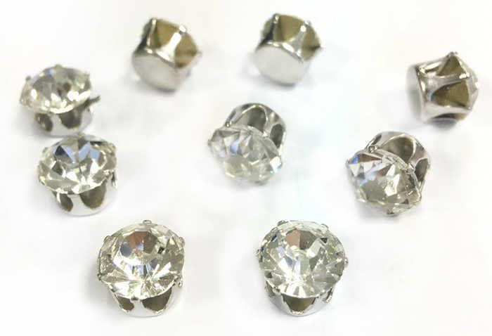 50 Lİ PIRLANTA MOD SÜSLEME TAŞI GÜMÜŞ 10MM