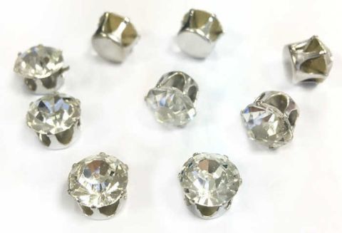 50 Lİ PIRLANTA MOD SÜSLEME TAŞI GÜMÜŞ 10MM