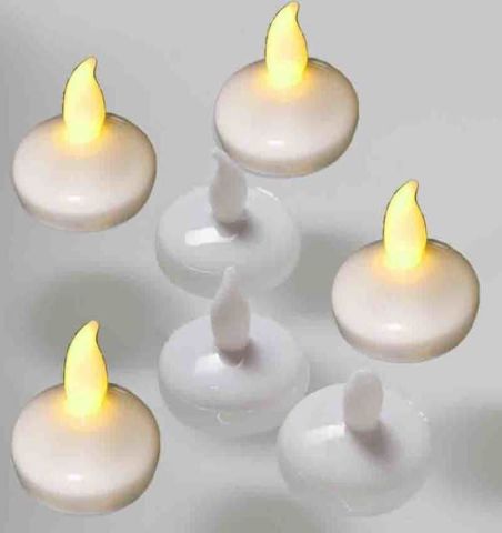 TEALİGHT MUM LED IŞIKLI PİLLİ SUDA YÜZEN MODEL 4CM