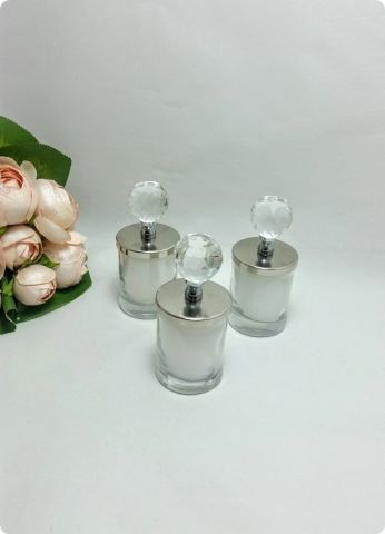 100 lu Kristal Tepelikli İçi Mumlu Şekerlik / Shot Bardak Mum