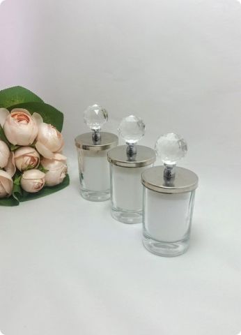 100 lu Kristal Tepelikli İçi Mumlu Şekerlik / Shot Bardak Mum