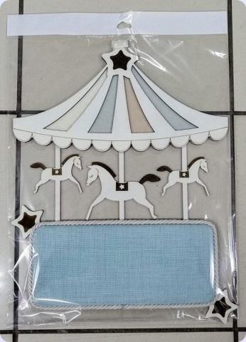 Atlı Karınca Dönme dolap Etamin Ahşap Bebek Kapı Süsü