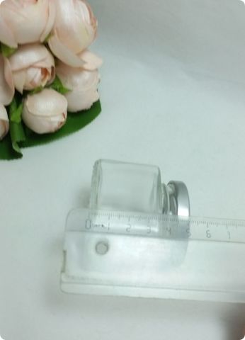 100 lü Kare Cam kavanoz Gümüş Kapaklı