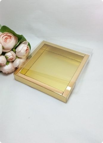 15x15 Cm Altı Karton, Üstü Asetat/Şeffaf Kapaklı Kare Kutu 30 Lu