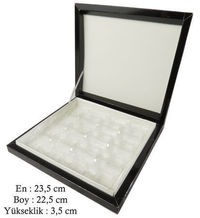 24 Lü Karton Kare Madlen Çikolata Hediye Kutusu (21x21 cm Orta Boy 48 lik)