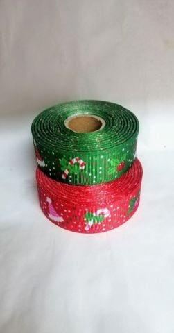 3 Cm (20 Mt.) Yılbaşı Şapkalı Grogren Kurdele