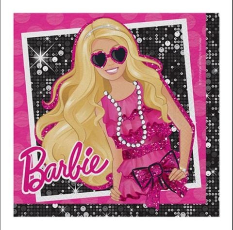 16 Lı Barbie / Barbi  Klasik Kağıt Peçete