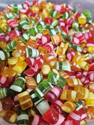Yüksek Aromalı Çizgili Bonbon Şeker