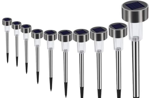 Metal Gövdeli Solar Bahçe Lambası 10'lu