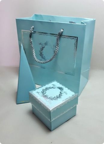 10 Lu (8x8x6 Cm) Baskılı Karton Kare Bebek Şekeri Kutuları